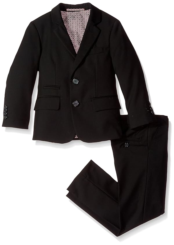 Isaac Mizrahi Little Boy's Textured 2pc Slim Fit Solid Suit Suit, Black, 6 by Isaac Mizrahi - Used condition - US$70.78