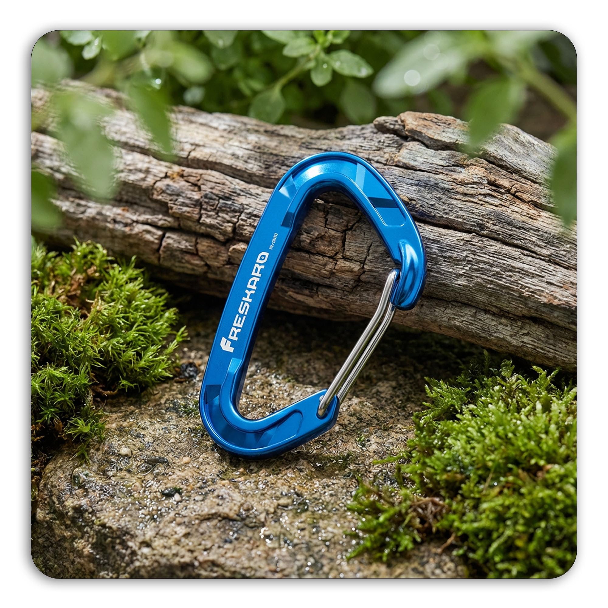 FresKaro Moschettone Wiregate, Resistenza alla Trazione 15kN-1529kg, 7075 Alluminio Aeronautico, Ultralight e Senza Ruggine, Robusta Clip per Portachiavi, Accessori edc, Camp, Pesca, All'aperto, Zaino ecc., Grandi (5 Colori a Scelta)