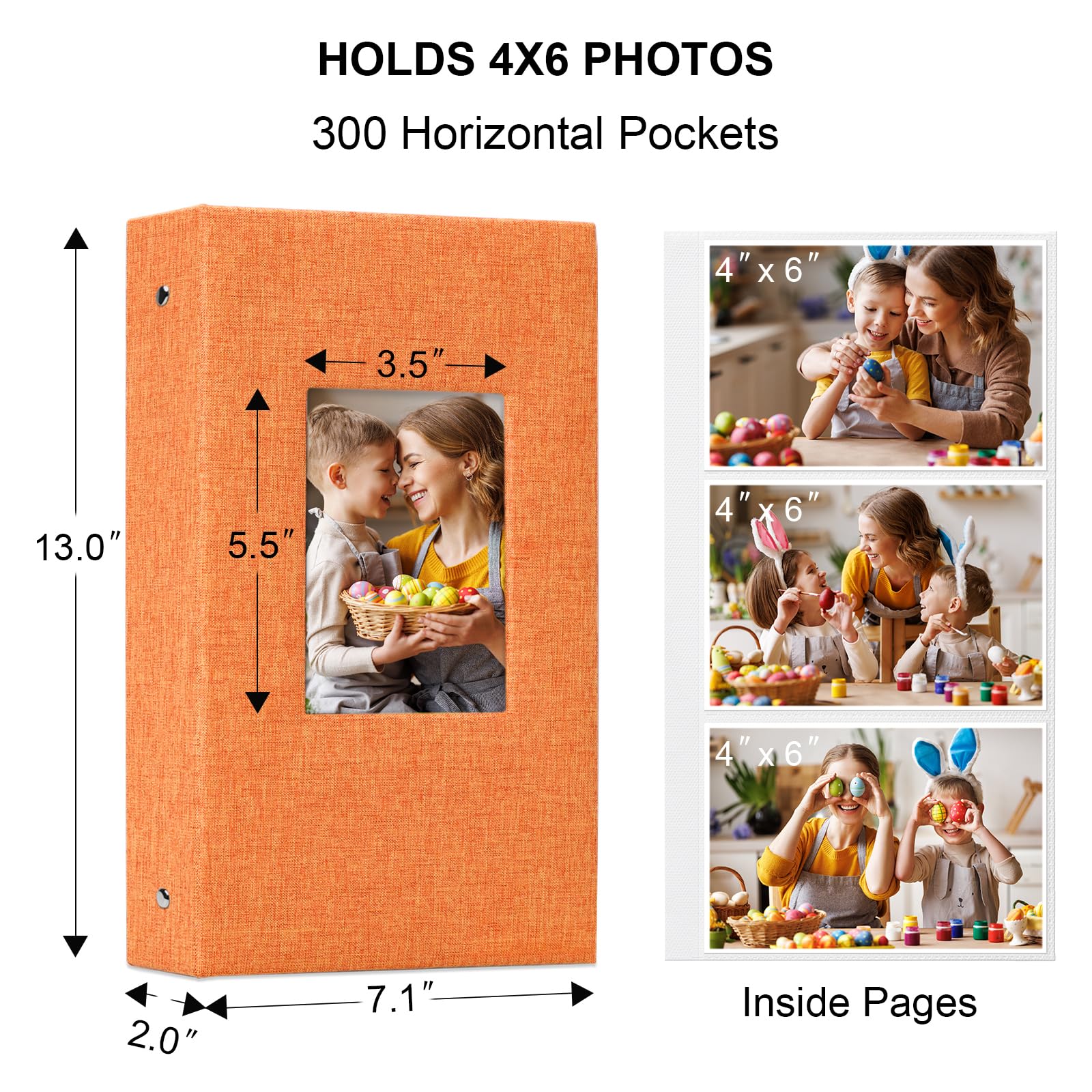 Amazon.com: Vienrose Linen Photo Album 300 Pockets for 4x6 Photos