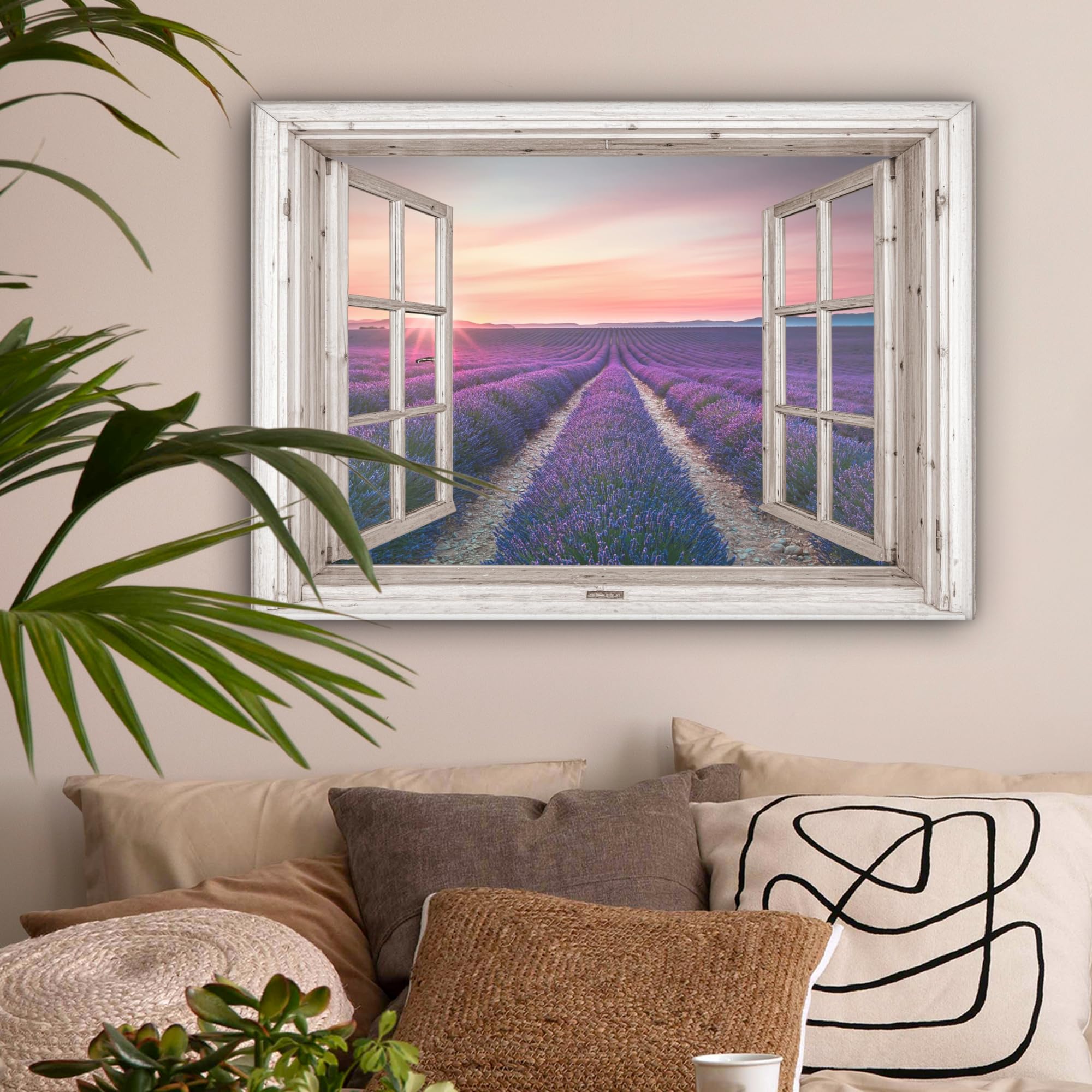 Tableau Sur Toile Déco Murale – Soleil, Plage, Dune – 120x80 Cm, Impression Haute Qualité, Prêt à Accrocher