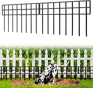 Animal Barrier Fence, 14 Pack No Dig Fence Panels,19.52Ft(L) X 13Inch(H) Garden Fence Border, Dig Fence Barrier for Dogs Rabbits Defense, Ground Defense Border for Outdoor, Yard, Patio