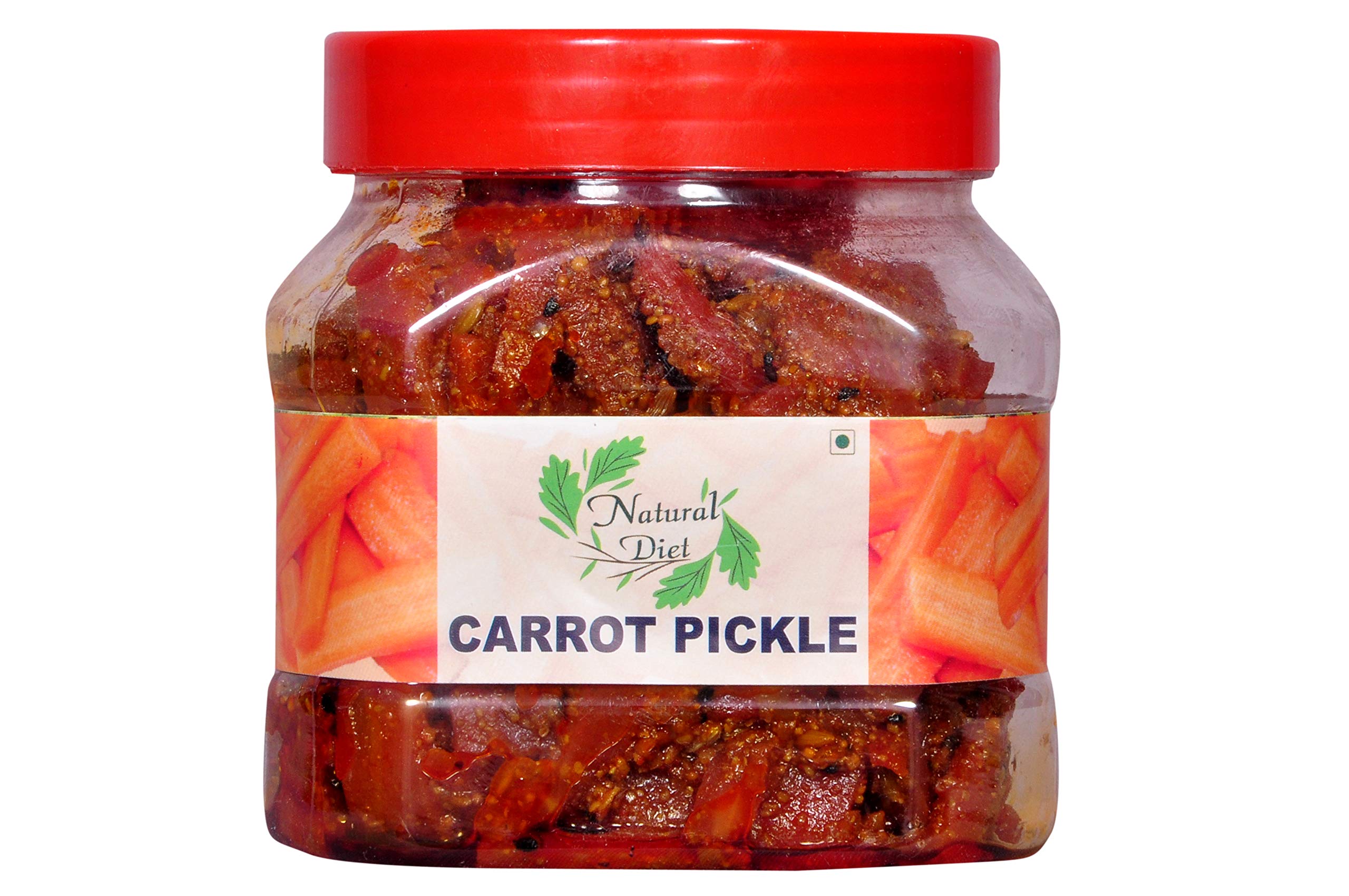 Natural Diet Mother Made The Real Taste of Maa Ka Hath Ka Swaad Organic Carrot Pickle Gajar Ka Achar with Mother's Love 400 Gram 2