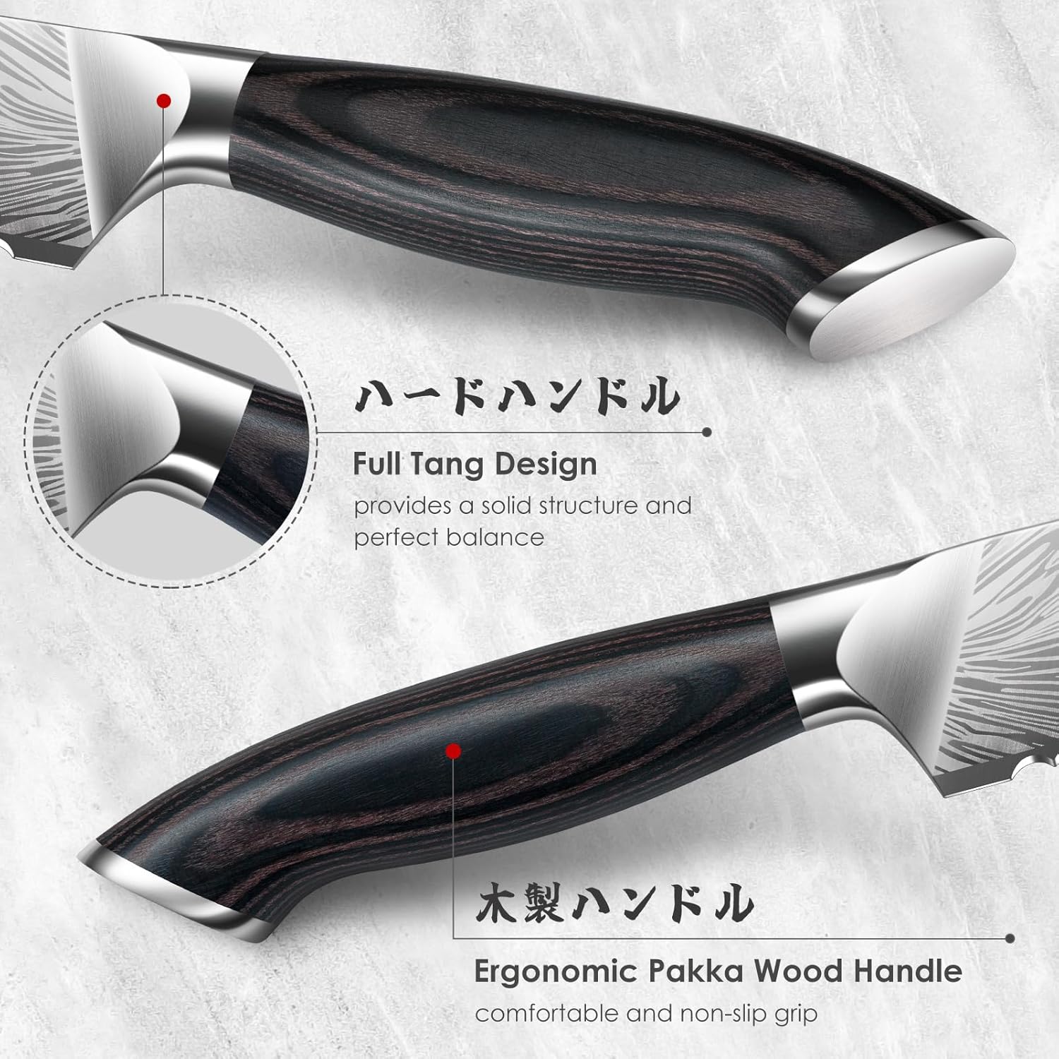 SHAN ZU 10 inch Bread Knife in Powder Steel, Serrated Bread Knife for Homemade Bread Sourdough Ultra Sharp Bread Slicer Knives with Ergonomic Pakkawood Handle for Sourdough, Turkey and Fruit - Image 4