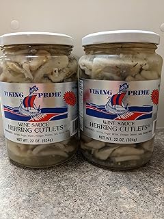 Viking Prime Wine Sauce Herring Cutlets, Deli Style, 22 oz, 2 pack
