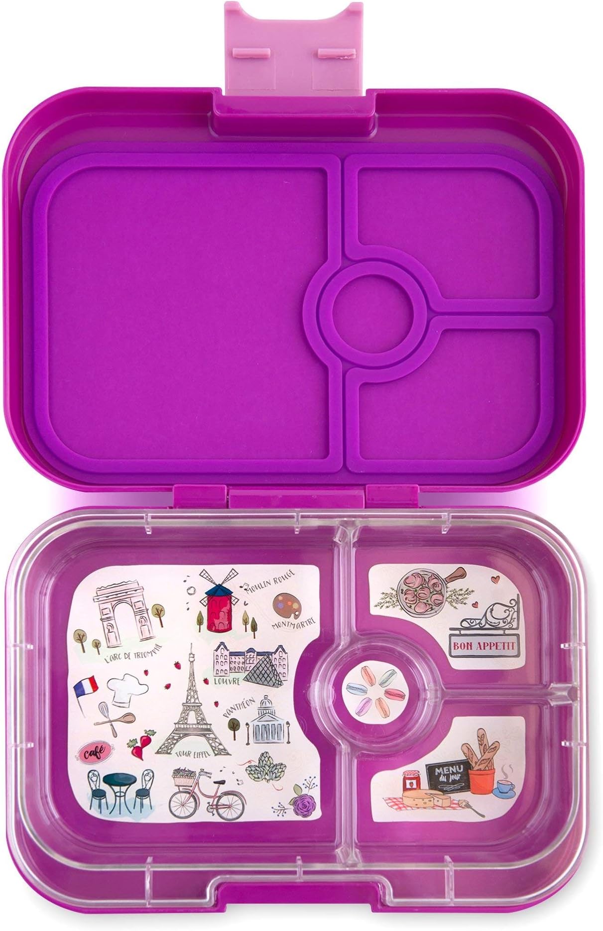 Bento Box for Adults & Lunch Boxes for Kids by Yumbox Panino 4 Compartments Portion Lunch Box Food Graded Materials BPA Free & Leak-proof- (Bijoux Purple)