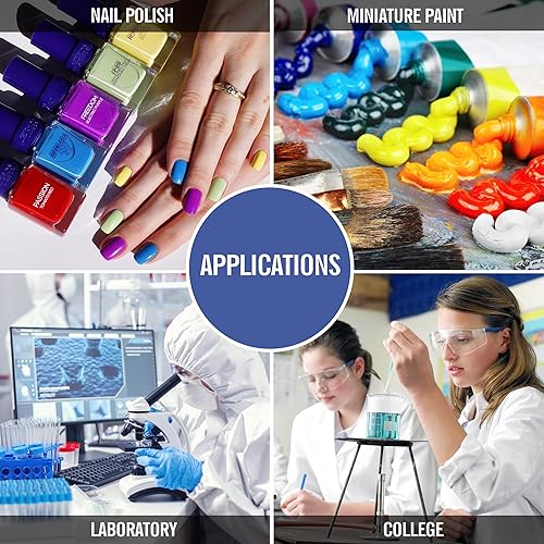 Miniatura 8 de Mini mezclador Vortex de 3500 rpm, función táctil, mezcla de pintura de vórtice de laboratorio de hasta 1.7 fl oz, 0.177 in de diámetro orbital para