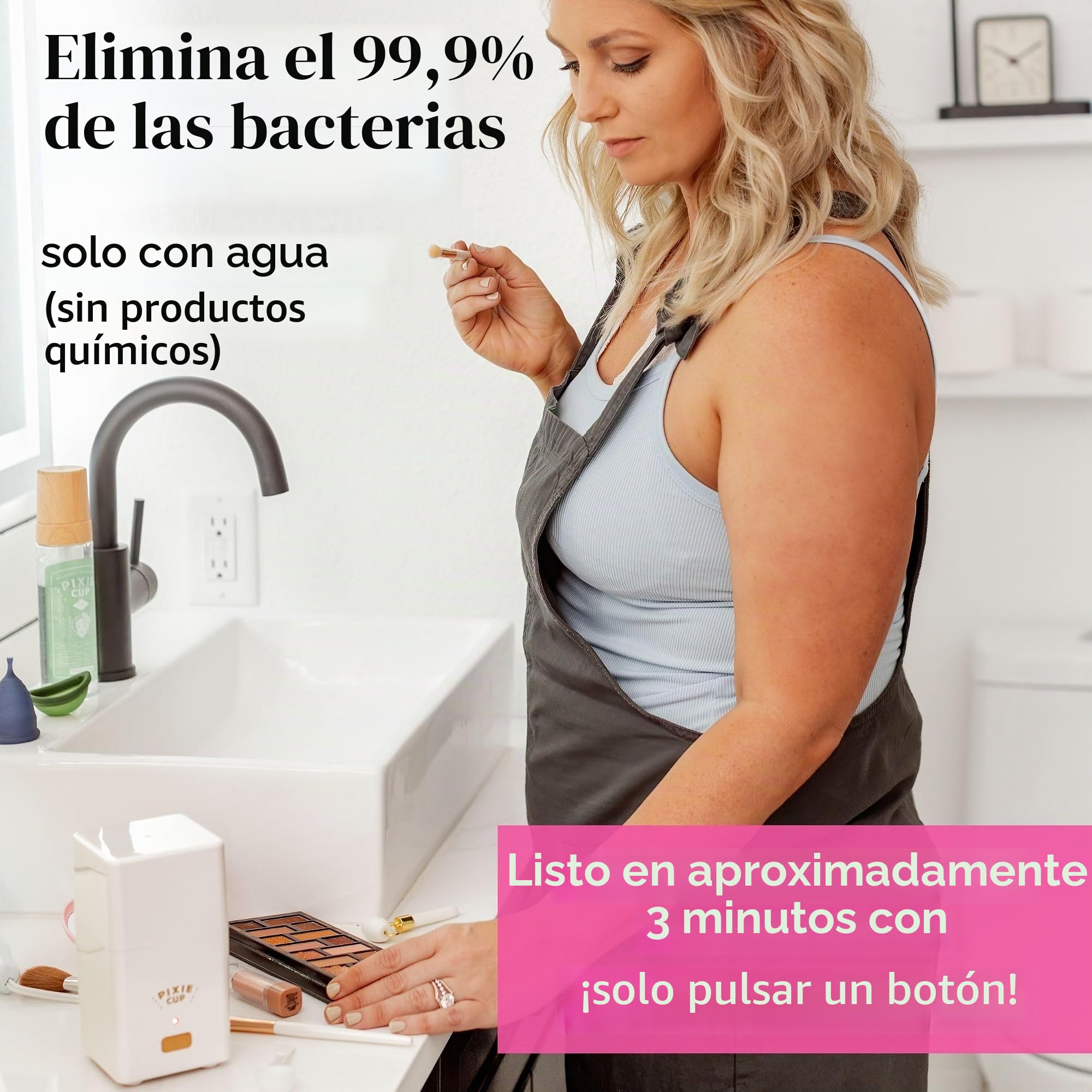 Pixie Discos Menstruales Set – 2 discos reutilizables con aplicador, esterilizador, gel de lavado íntimo y bolsa – Libre de metal y toxinas – Fácil aplicación similar a un tampón
