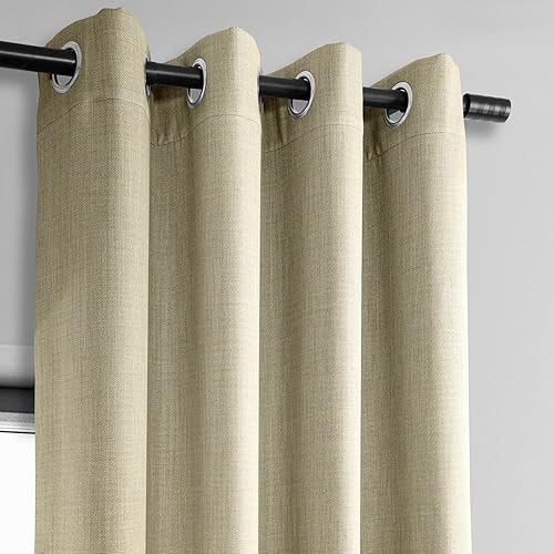 Miniatura 4 de HPD Half Price Drapes Cortinas de lino con ojales de 96 pulgadas de largo, cortinas para oscurecer la habitación y la sala de estar (1 panel), 50