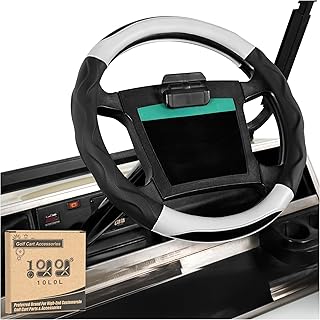 10L0L Golf Cart Steering Wheel Cover for Yamaha G29 & Club Car DS Precedent - 14" Premium Leather...
