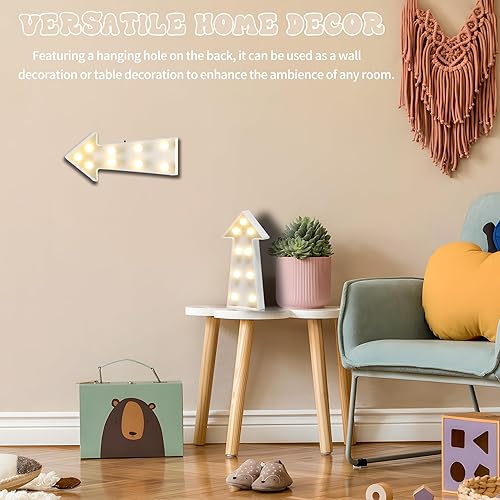 Miniatura 3 de YiaMia Luz de señal de flecha, luz nocturna de flecha, funciona con pilas, decoraciones de cumpleaños de flecha para dormitorio, luces nocturnas