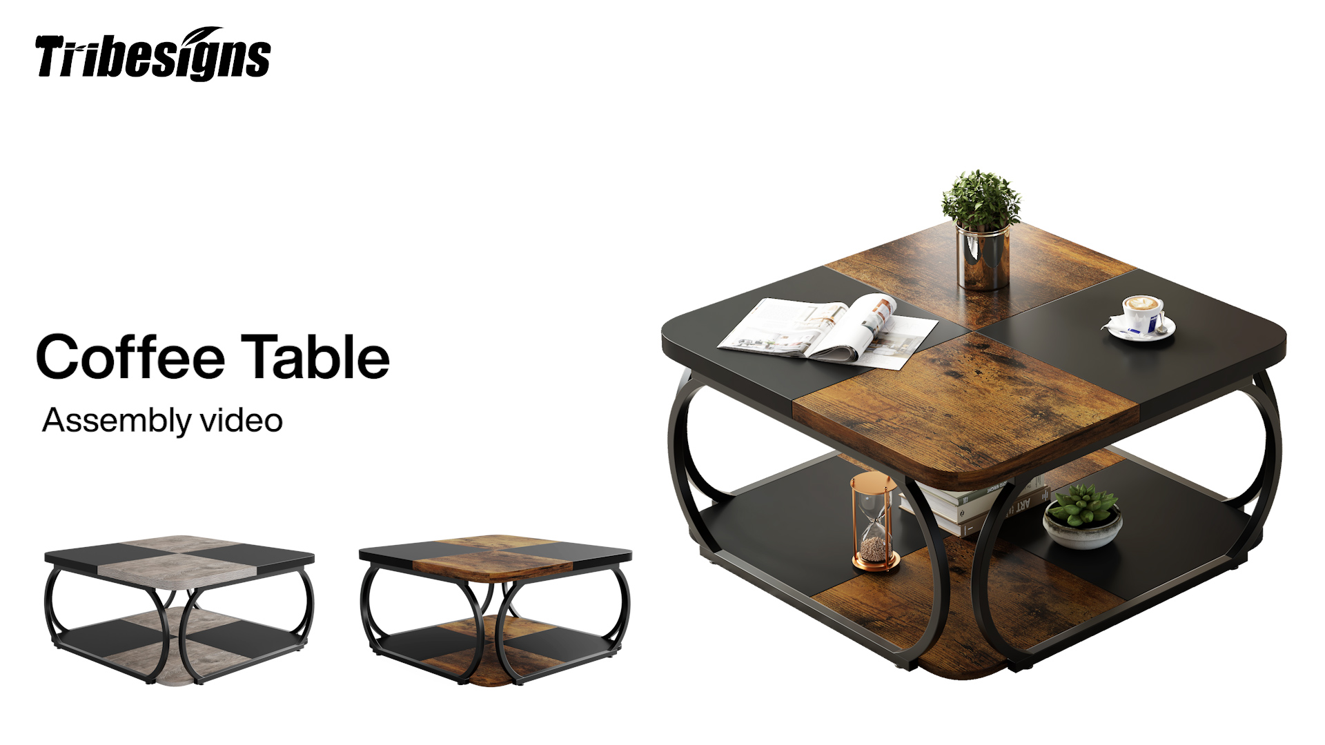 Amazon.com: Tribesigns Coffee Table with Open Storage Shelf for