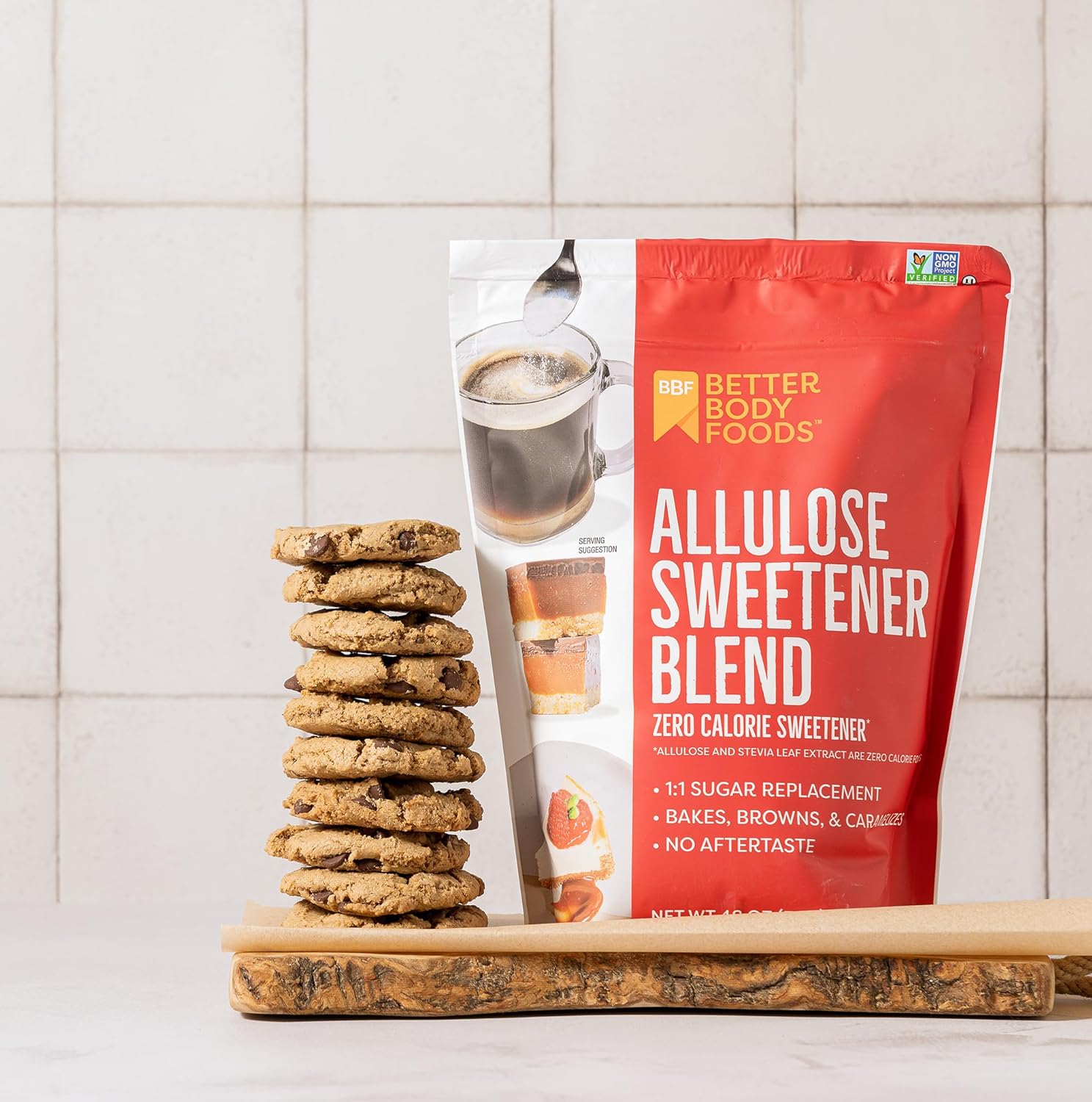 BetterBody Foods Allulose Sweetener 3 LB Bag - Zero Calorie, Non-GMO & Gluten -Free, 1:1 Sugar Replacement with No Aftertaste, Perfect for Baking and Caramelizing