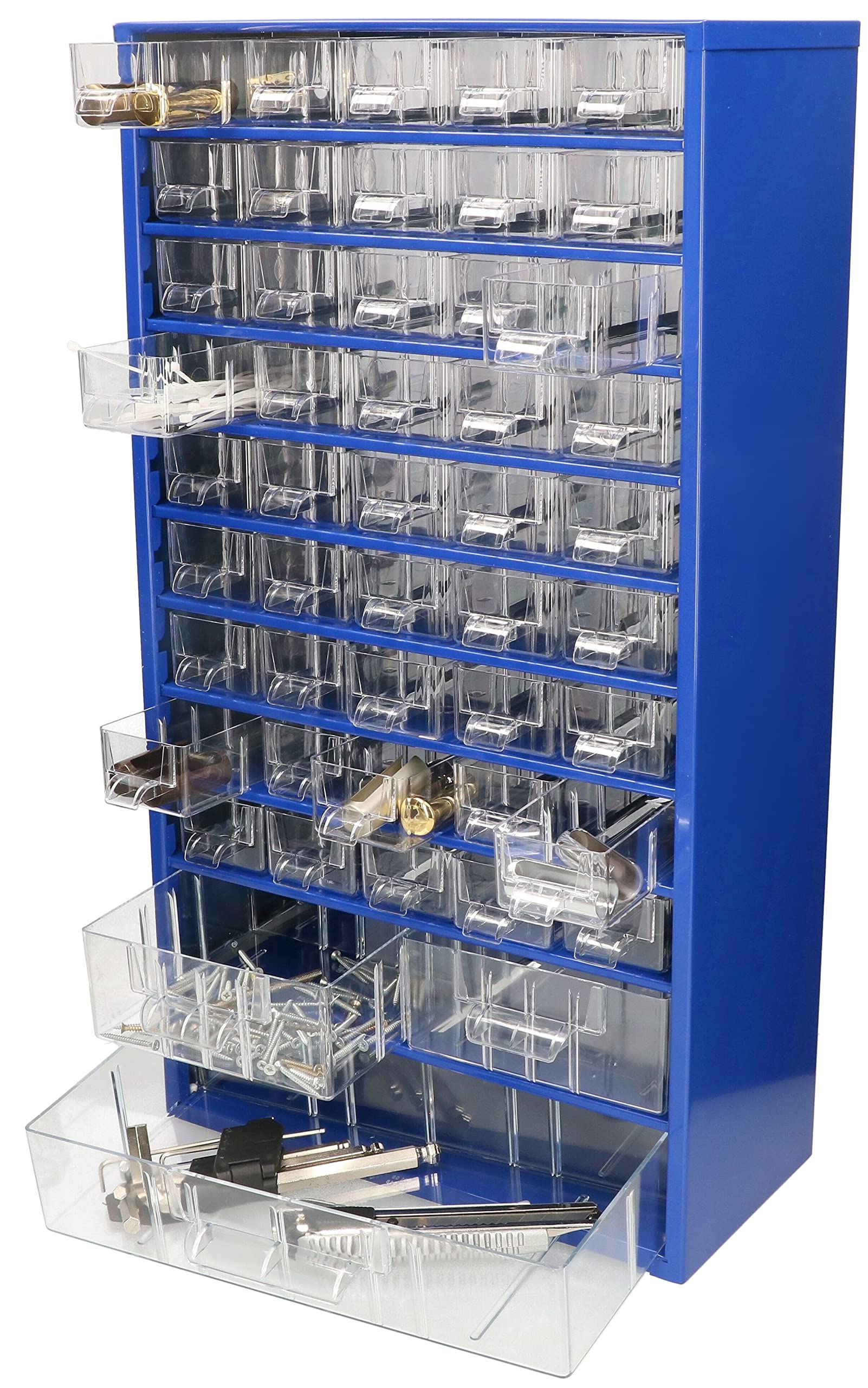 KOTARBAU® Caja de Almacenamiento, Organizador de Taller, 306 x 551 x 150 mm, Organizador de Piezas pequeñas, Metal, 48 cajones/compartimientos, Caja de clasificación, Caja de Herramientas, Tornillos