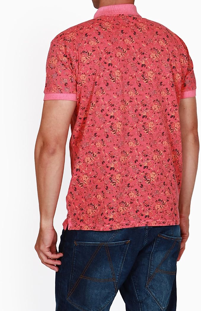 Uomo Sorbino da Uomo Coral motivo floreale Polo da 100% cotone : Amazon.it:  Abbigliamento