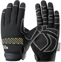 COOLJOB Winter Work Gloves for Men, 3M Thinsulate Thermal Gloves with Non-Slip Padding, Gardening Gloves for Heavy Work in the Cold, Black (M-L)