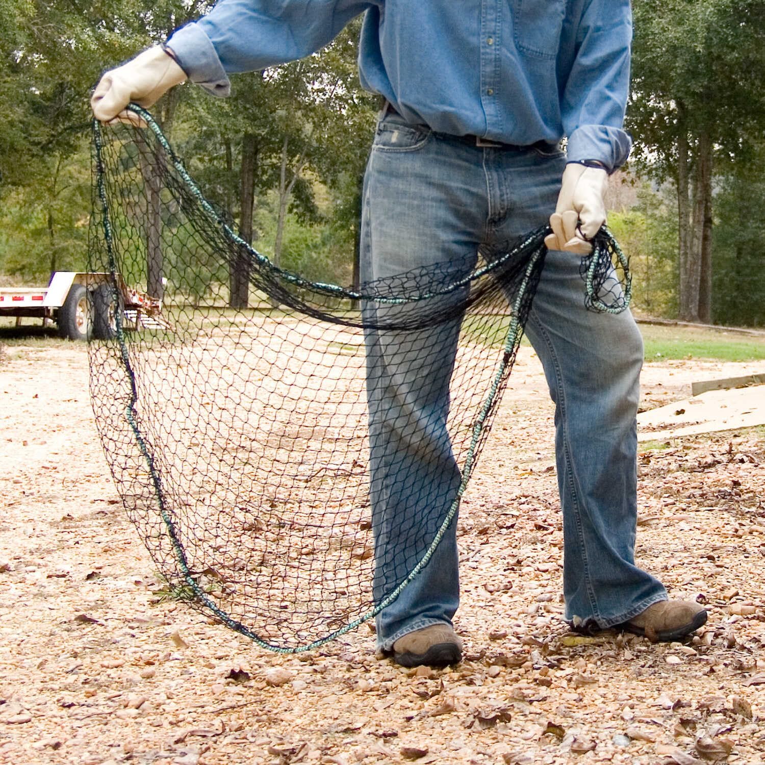 Animal Throw Net - 6' Diameter Net - 2" Mesh Size
