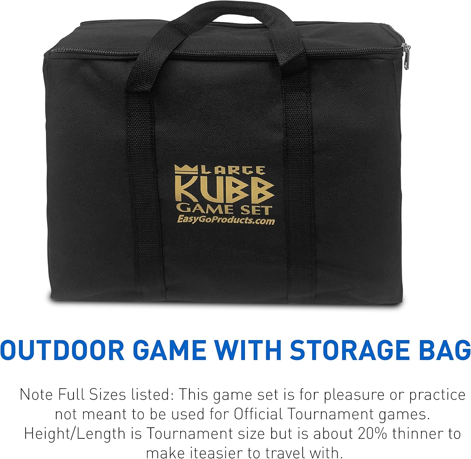 Kubb The Viking Wooden Outdoor Lawn Game Set – 1Pcs King (1233”), 6 Pieces Tossing Batons (121.51.5”), 4 Pieces Corner Stakes (12.75”), 10Pcs Kubb Blocks (62.3X2.3”) – Zippered Bag - LARGE : Sports & Outdoors
