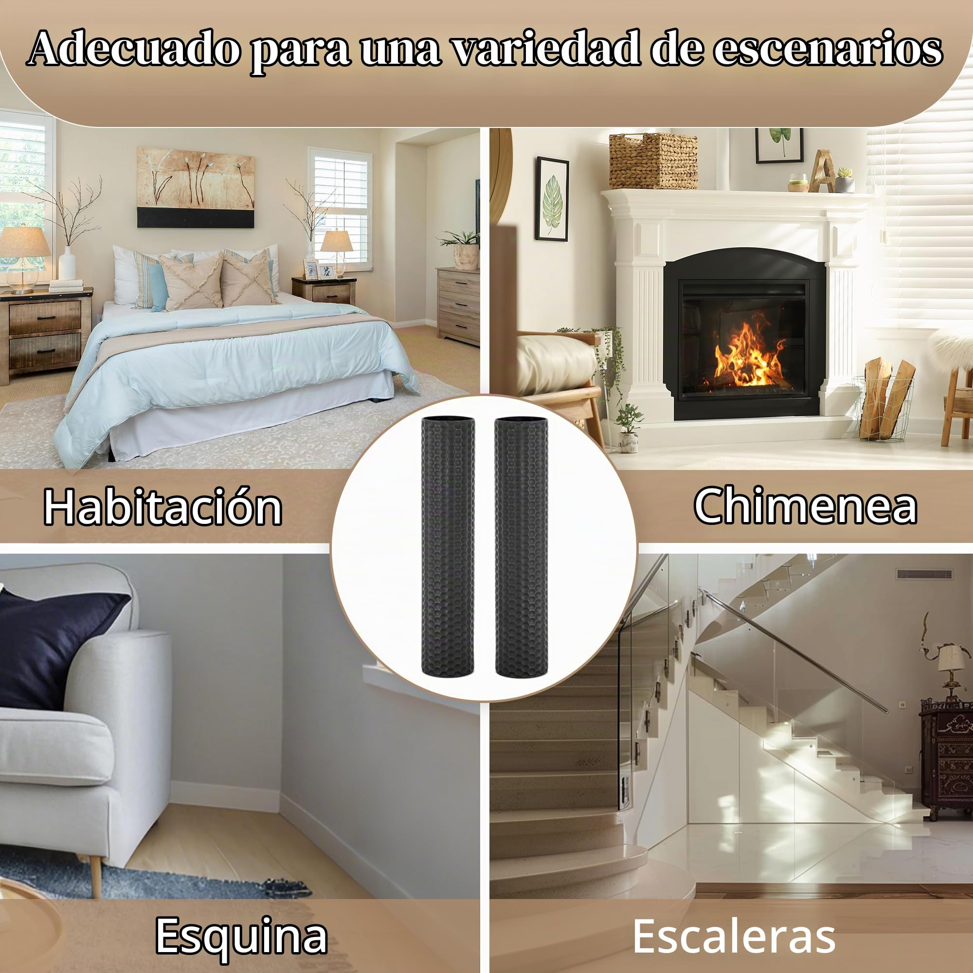 Sziqiqi Jarrones Grandes para Suelo Negro: 70 cm Jarrón Altos de Pie para la Sala de Estar - Jarrones de Suelo de Metal Grande Set de 2 - Florero de Gran Tamaño para el Dormitorio Cocina Chimenea