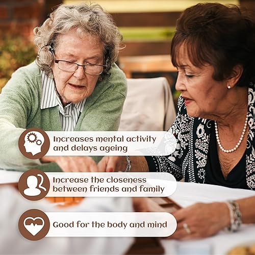 Miniatura 6 de KURONO American Mahjong Set - Bolsa suave rosa, 166 azulejos blancos de primera calidad, 4 bastidoresempujadores, juego de MahJongg (rosa)