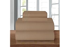 Elegance Linen ® 1500 Thread Count Taupe King Sheets