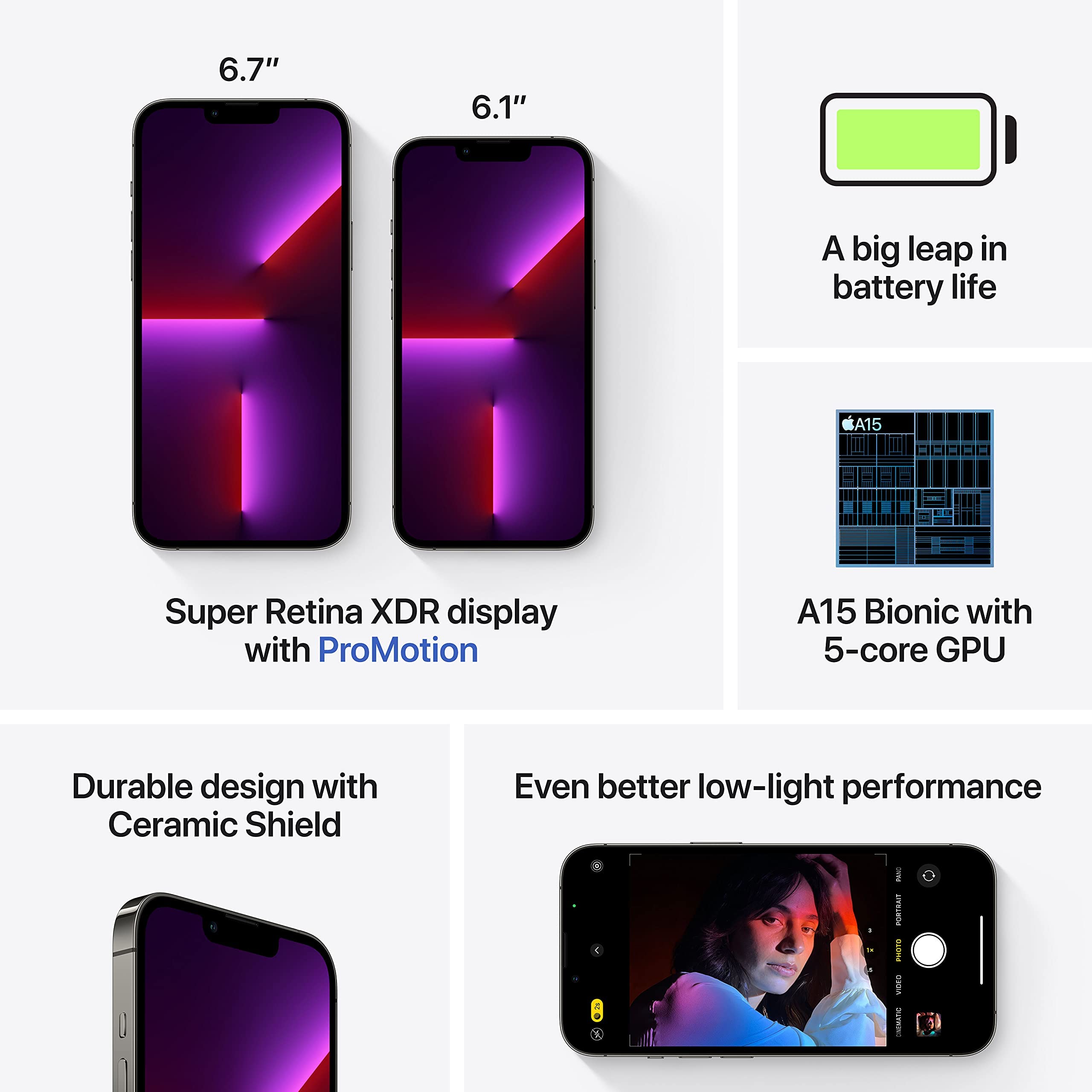 Apple iPhone 13 Pro 256 Go Graphite Reconditionné