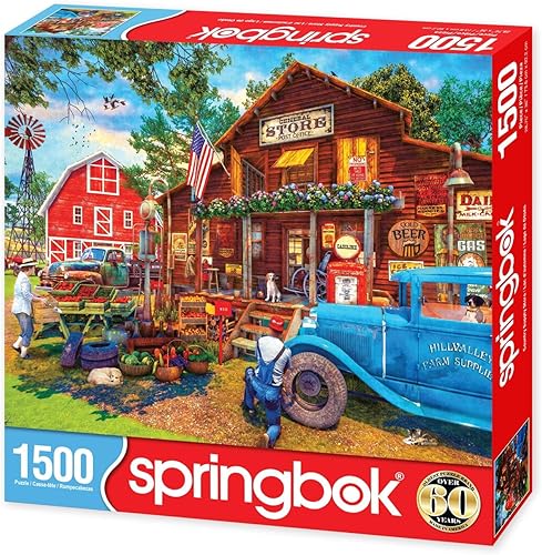 Miniatura 2 de Springbok Country Supply Store - Rompecabezas de 1500 piezas para adultos, imagen nostálgica desafiante de la tienda de campo y el mercado de