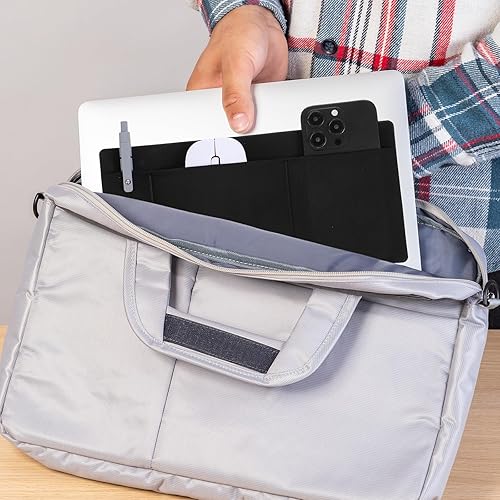 Miniatura 6 de 3-Pocket Organizer Mouse Holder for Laptop External Hard Drive SSD Holder Sleeve Computer Accessories Stick on Pouch Organizer Adhesive Pocket