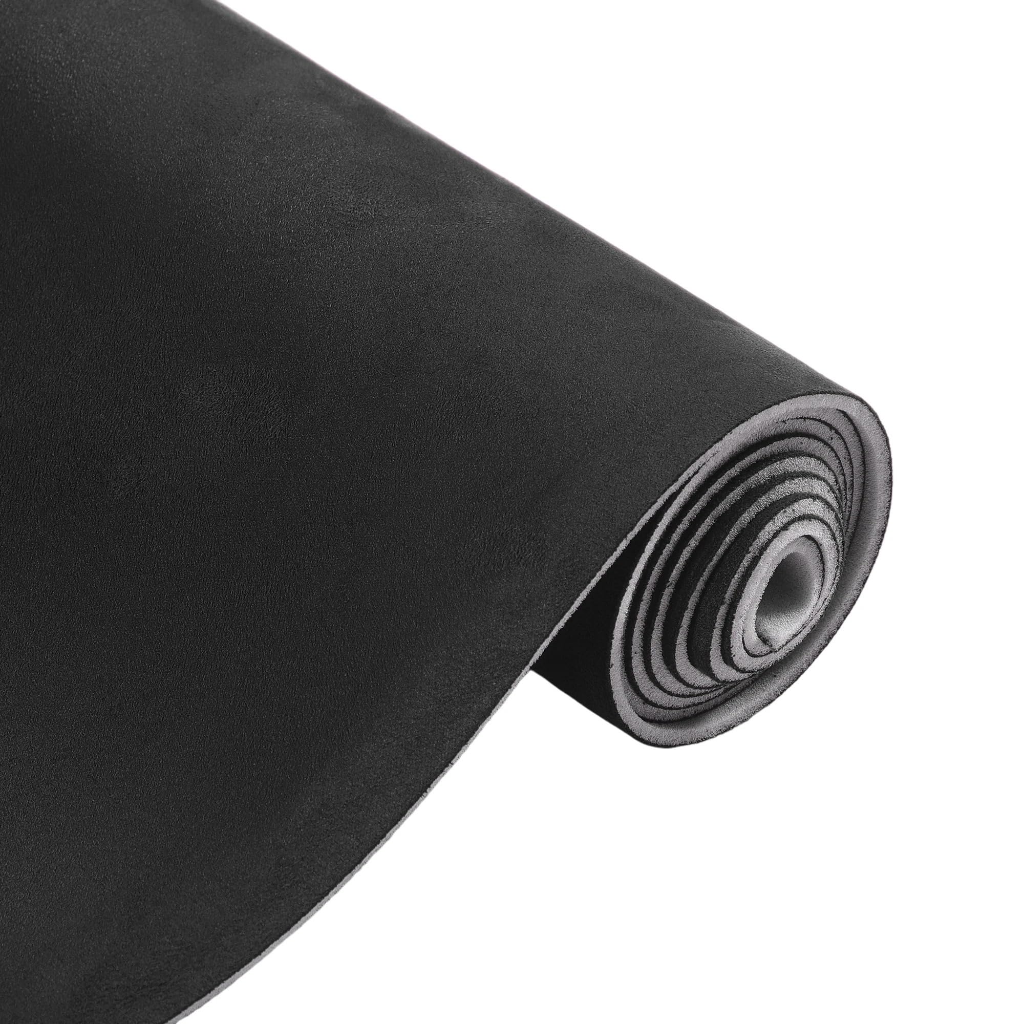 Tessuto per Rivestimento Tetto Auto Rivestimento Interno Tetto Auto in Pelle Scamosciata/Alcantara, Schiuma, Nero (Varie Misure)(193cmx145cm Black)
