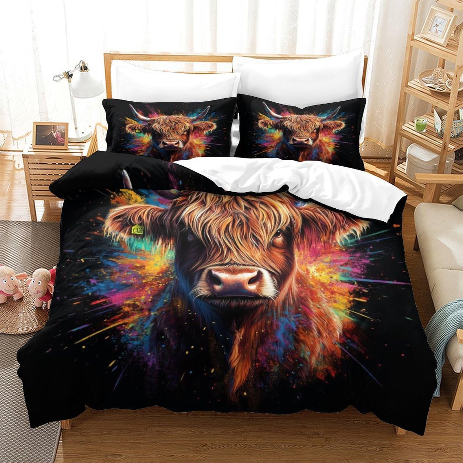 Parure de lit Halloween 3D 220x240cm pour une chambre d'ado terrifiante et cosy