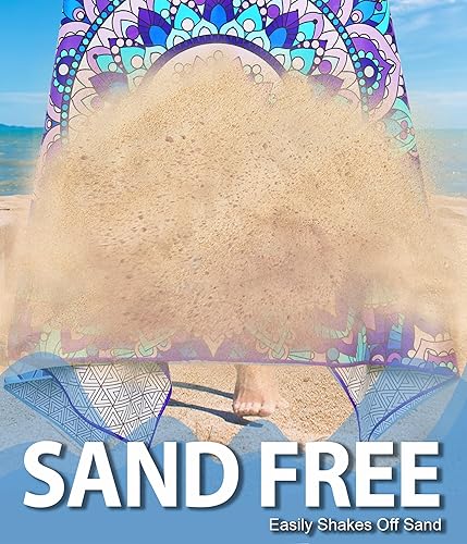 Miniatura 2 de Toalla de playa de microfibra sin arena, de secado rápido, ligera, de gran tamaño, accesorios de toalla grande, viajes, natación, piscina, yoga,