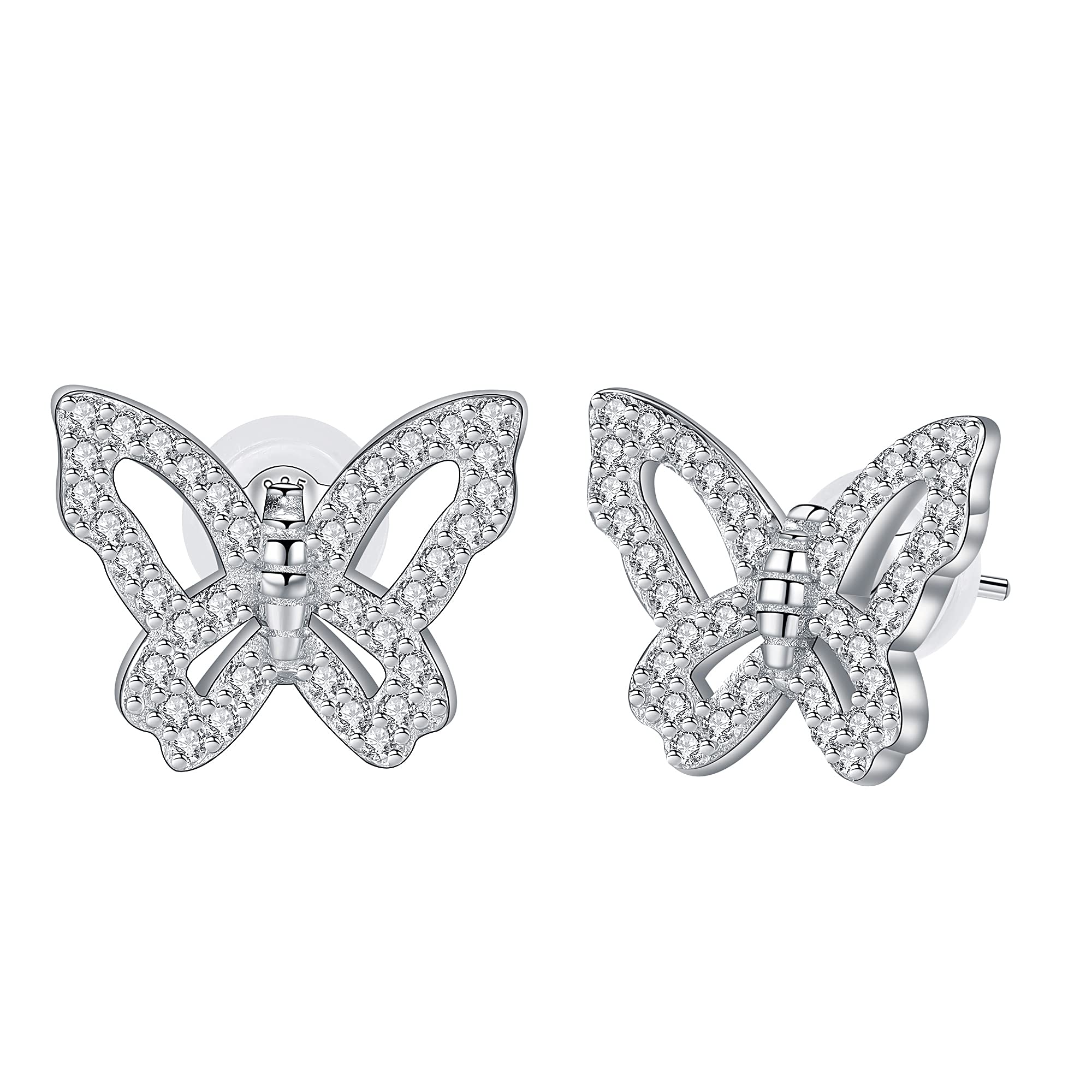 Arrebol Pendientes para Mujer Niñas Plata de Ley 925,Animal Pendientes Originales Regalos para Mujeres Hermanas Amigos Niñas