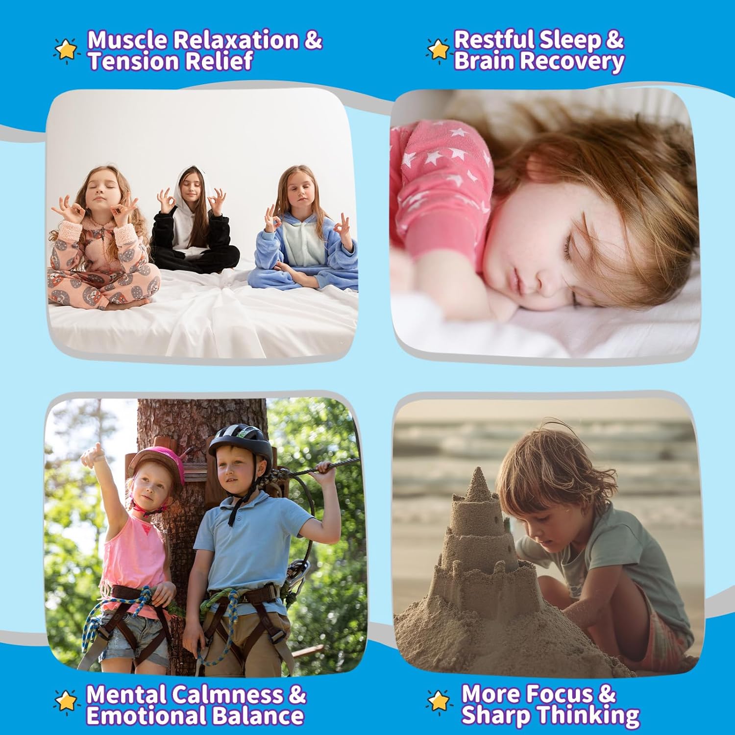 Kids Magnesium Glycinate Liquid Drops with Omega-3, Ashwagandha, Vitamin B6, D3, K2, Calcium & Chamomile - Magnesium Drops for Kids Sleep, Calm, Focus, Brain & Mood - Grape Flavor - Image 5