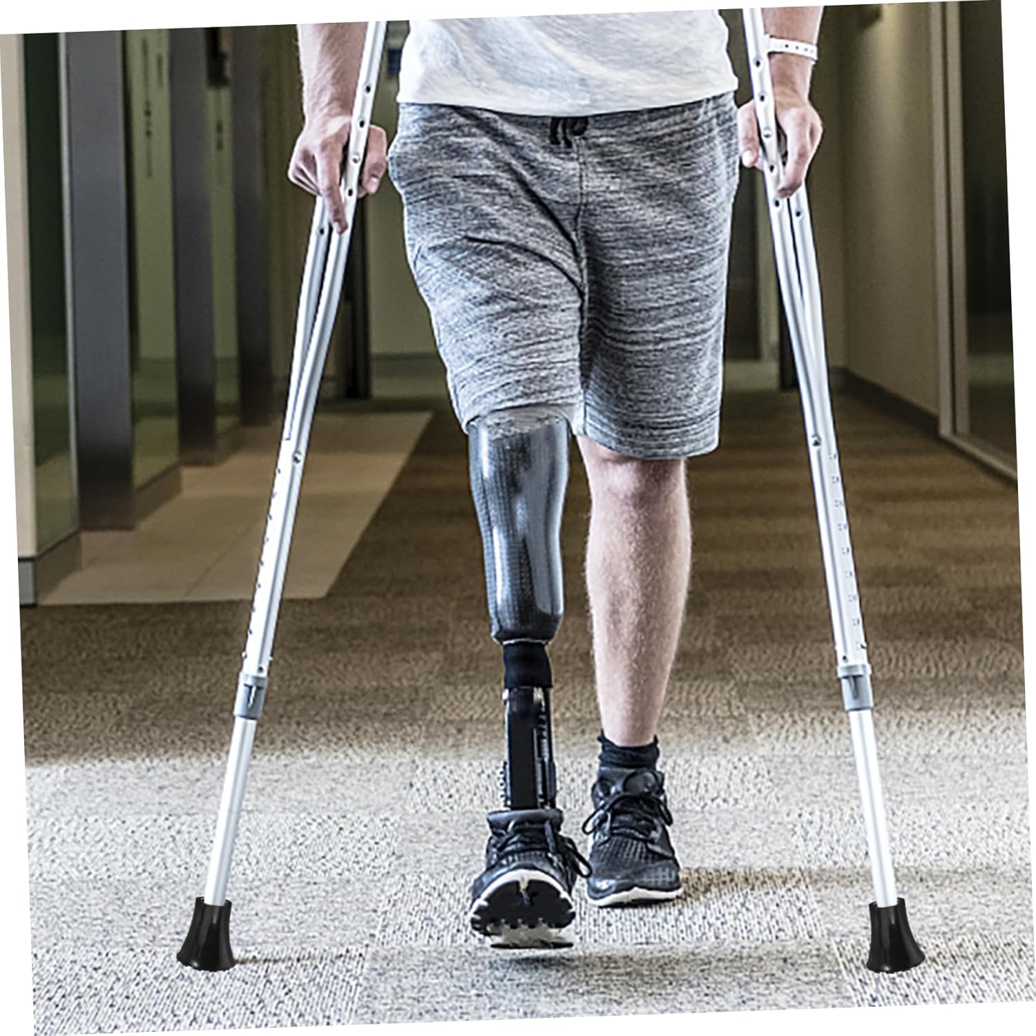 12pcs Cane Tips Crutch Foot Pads for Walking Sticks Trekking Poles and Canes Lightweight Easy to Install Non- for Seniors and Outdoor Activities
