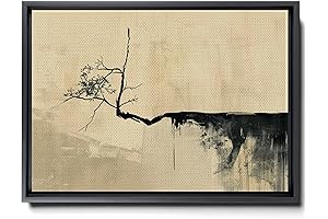 Abstract Minimalist Monotonous Line Art Canvas Print