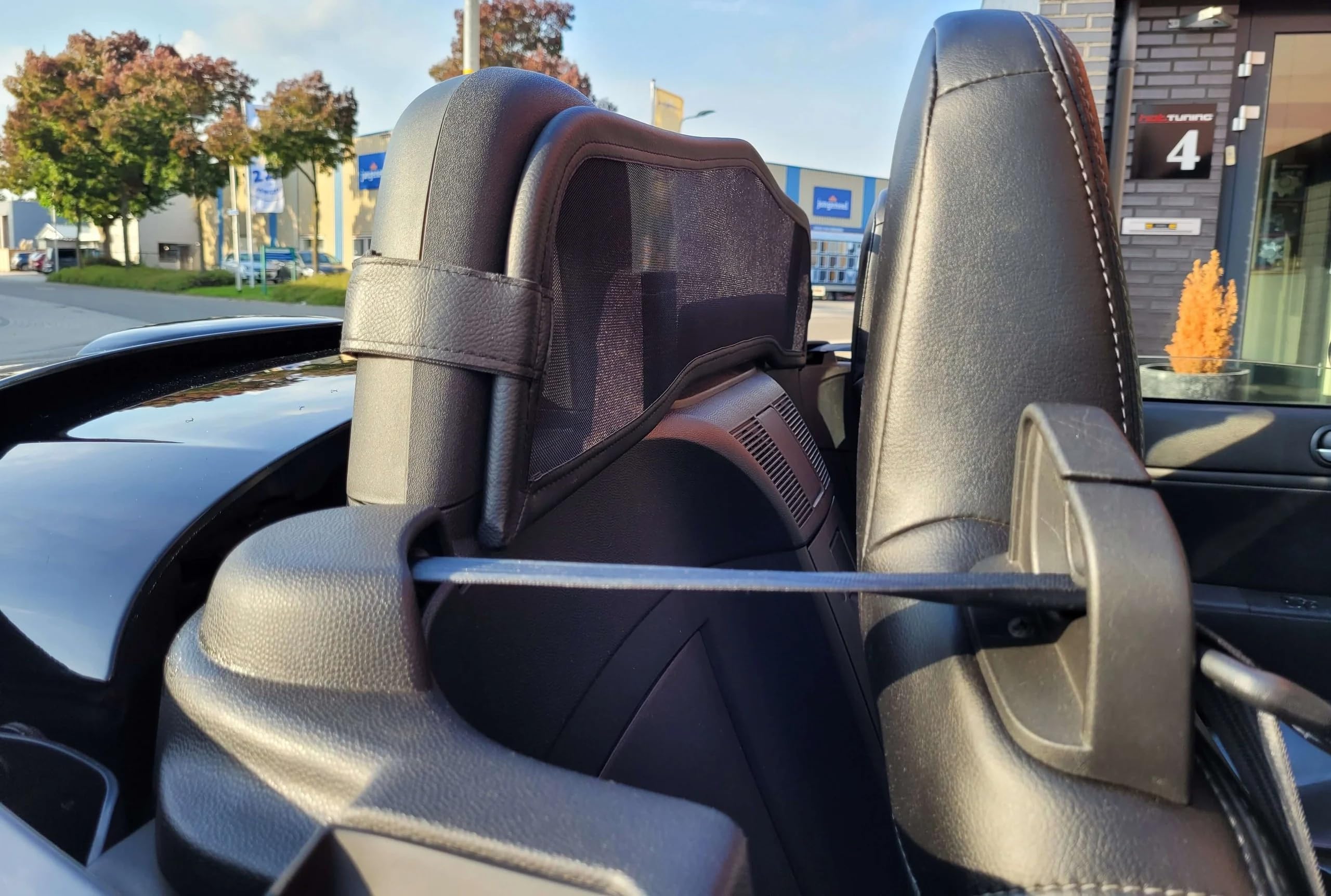 Déflecteur de vent noir pour Mazda MX-5 NC MKIII 2005-2015 | Filet Anti-Remous Coupe | Déflecteur d'air