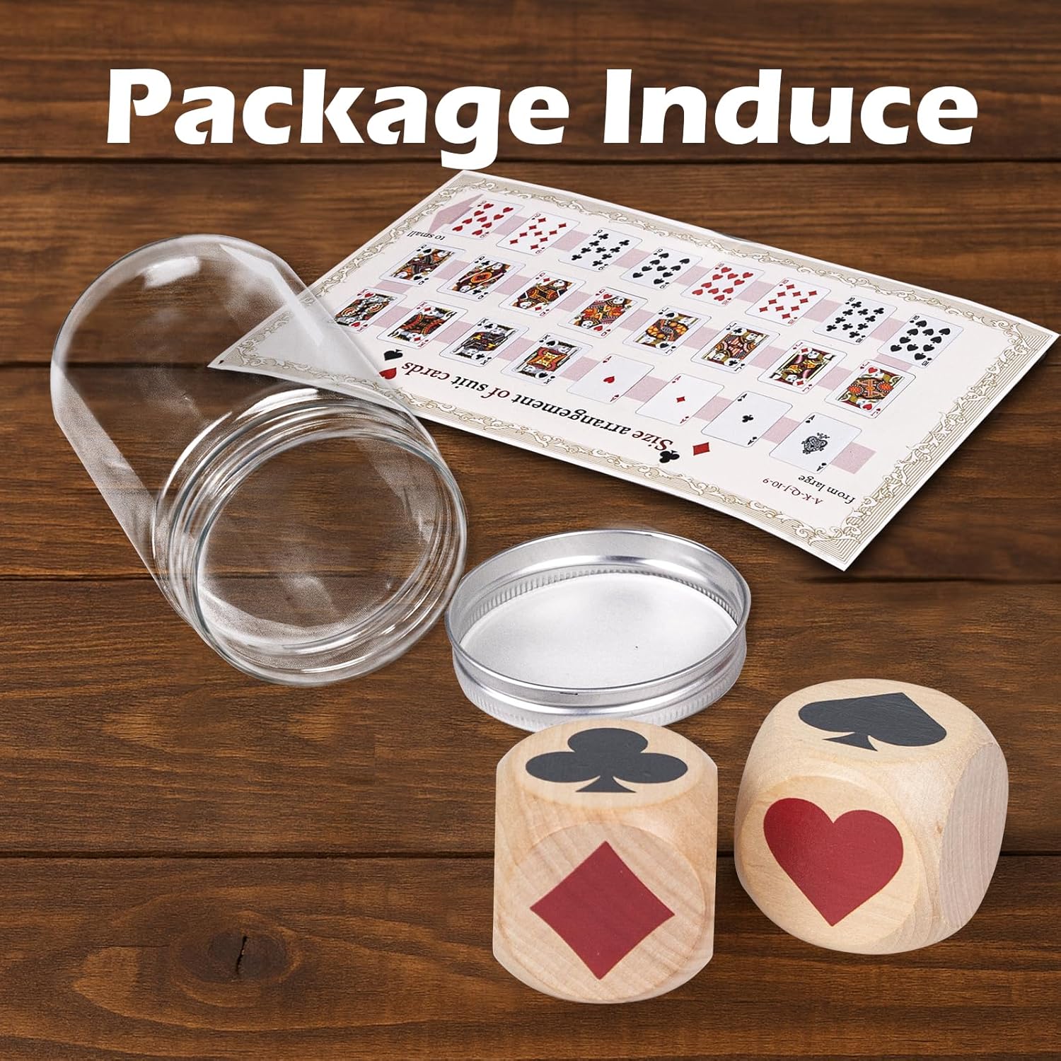 Double Trump Marker Dice Big Size 1.57''(4cm) Euchre Indicator,Wooden Cube,Great Tools for Euchre Pinochele Playing Cards,Great Gift for Bridge Cards