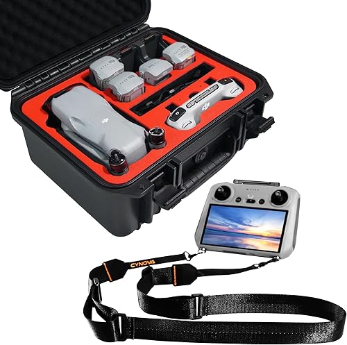 CYNOVA DJI Air 3 - Funda rígida impermeable  Bolsa de transporte segura para Dji Air 3 Fly More Combo Drone Accesorios  DJI Air 3  Mini 3 Pro RC