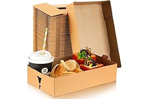 100 Pieces Food and Drink Tray, Large Paper Movie Theater Snack Box
