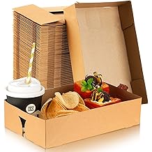 Christmas Disposable Red Checkered Cardboard Food Tray 10.24 X 7.09 X 2 36 Inches Snack Serving Container 4 Corner Pop Hot Dog Box Holder Boat Movie - View #4