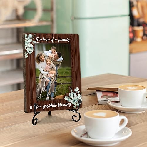Miniatura 5 de MXLINSW Warm Memories Regalo para mujeres y hombres, el mejor regalo de bendición para la familia, marco de fotos de madera con soporte, decoración
