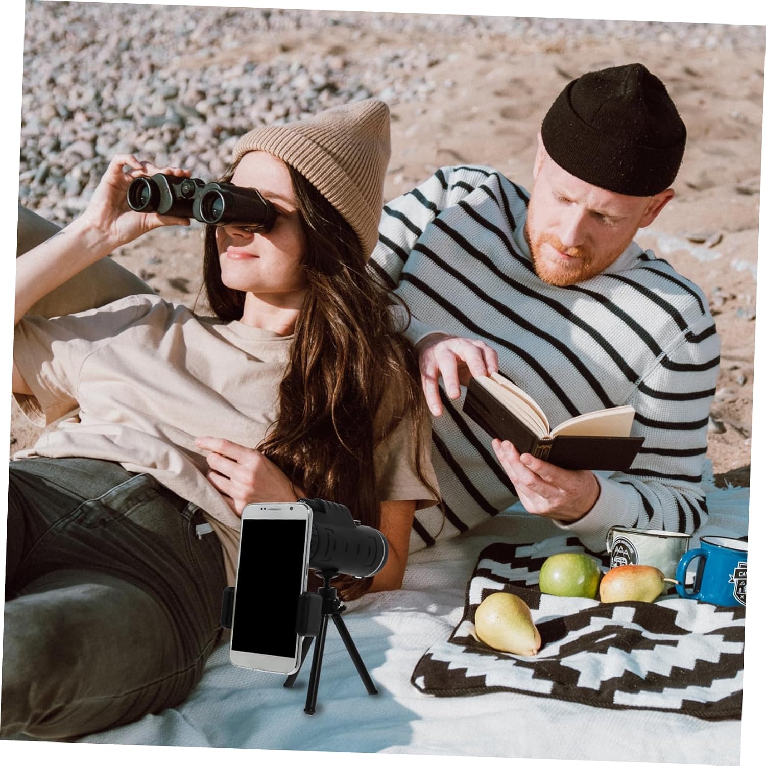 Homoyoyo 1set High-Definition Monocular Telescope Smartphone Lightweight and Compact Design for Bird Watching Hiking Camping and Black