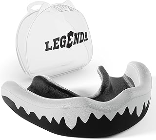 Legenda Mouth Guard Boxing, MMA for Adults & Youth - Sports Mouthguard for Football, Hockey - Martial Arts Mouthpiece Wrestling, Jiu Jitsu, Muay Thai, BJJ, Karate, Kickboxing One Size w/Case