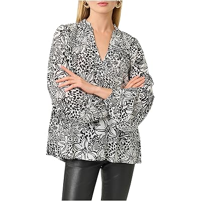 Lilly Pulitzer Lourdes Long Sleeve Top onyx lots to spot