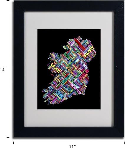 Miniatura 6 de Trademark Fine Art Ireland V - Arte enmarcado mate por Michael Tompsett en marco negro, 11 x 14 pulgadas