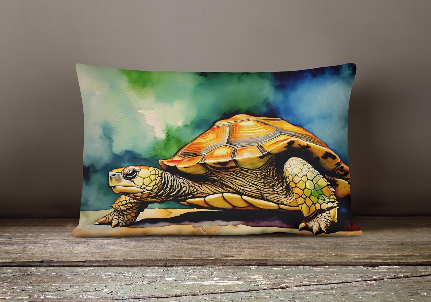 Caroline's Treasures DAC2995PW1216 Turtles Tortoises Throw Pillow Machine Washable, Indoor Outdoor Decorative Pillow for Couch, Bed or Patio, 12HX16W