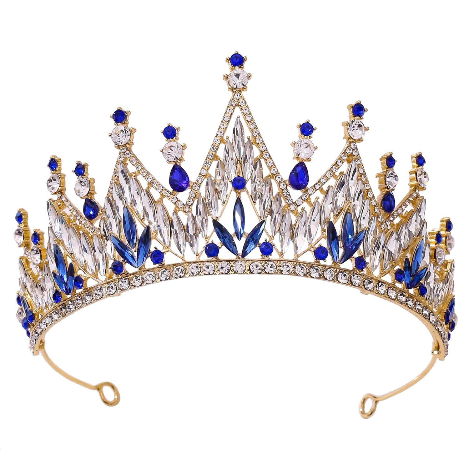 Crown for Women Crystal Headdress Wedding Dress Accessories Bride Crown Princess for Birthday Prom Party(Green)