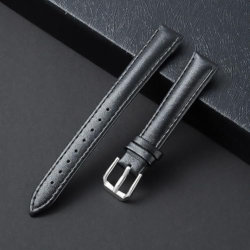 Miniatura 2 de Leather Watch Bands Compatible with Garmin Lily 2, 14mm Soft Genuine Leather Strap Sport Replacement Wristband for Garmin Lily 2  Lily 2 Classic for