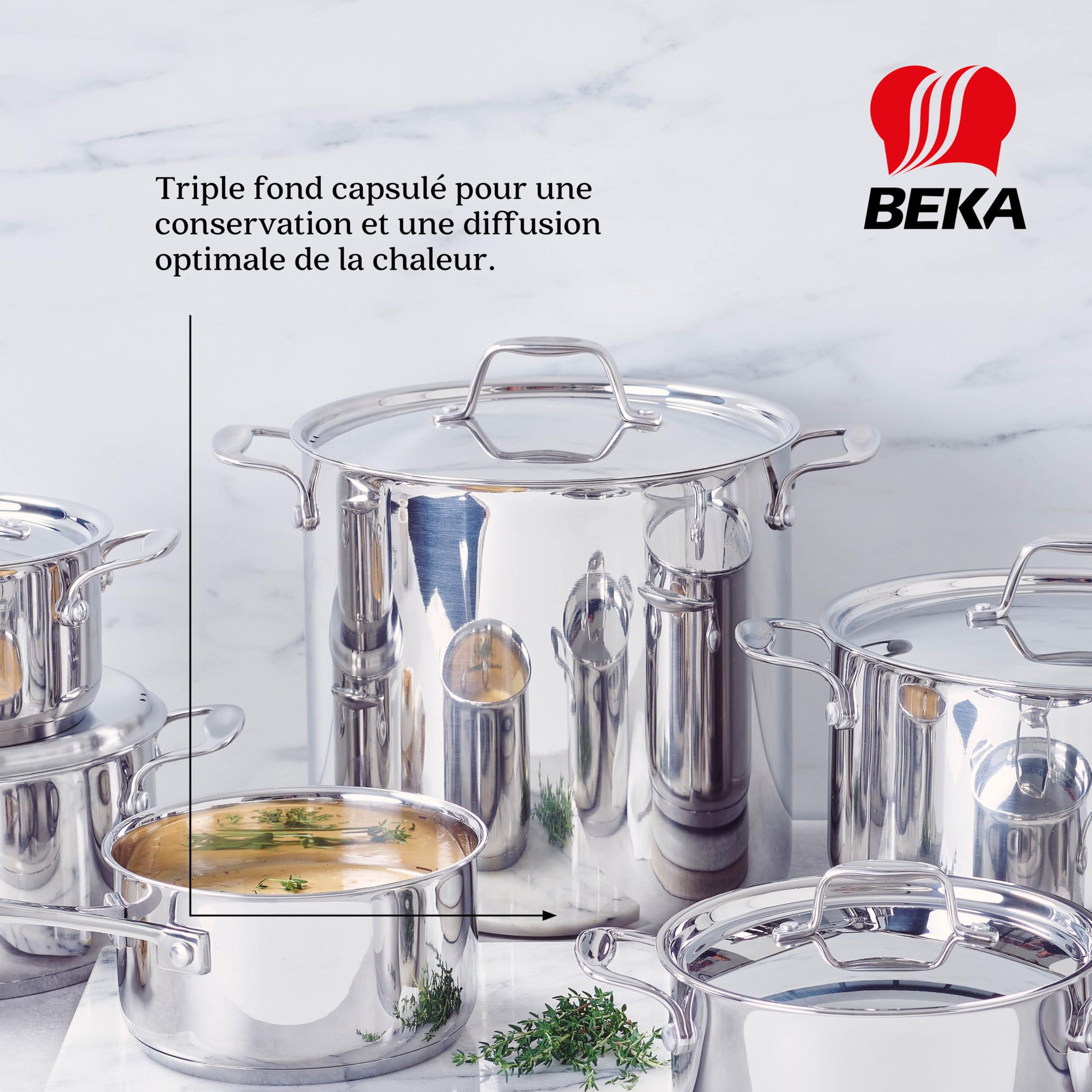 Beka Chef 28 cm Stockpot And Lid, 17 Litre Capacity