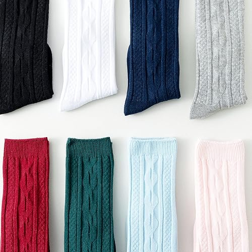 Miniatura 8 de Calcetines altos hasta la rodilla para bebé calcetines de rodilla acanalados 35 pares de calcetines de vestir sin costuras para recién nacidos niños