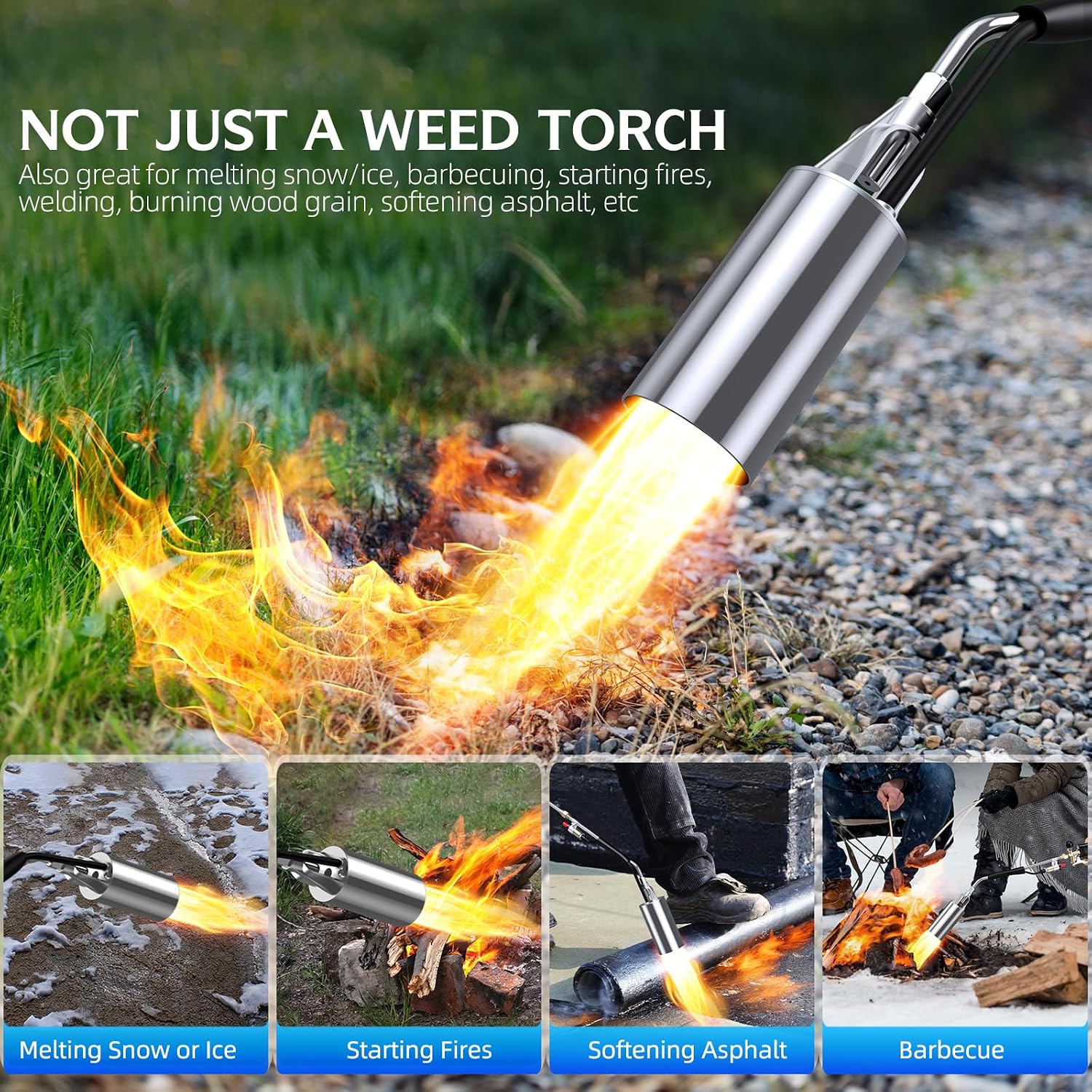 Propane Weed Torch, Weed Burner with Flame Control, Up to 4000°F